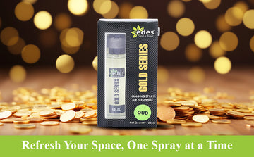 EDES - GOLD SERIES - OUD Car Air Freshener Spray (30Ml) Car Perfume and Fresheners