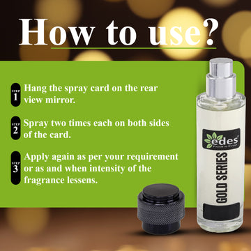 EDES - GOLD SERIES - Love Car Air Freshener Spray (30Ml) Car Perfume and Fresheners