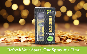 EDES - GOLD SERIES - Love Car Air Freshener Spray (30Ml) Car Perfume and Fresheners